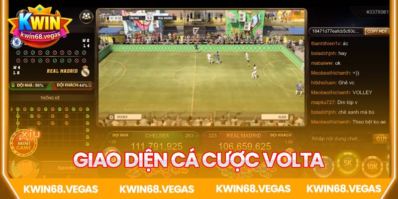 Giao diện chi tiết các thông tin cá cược